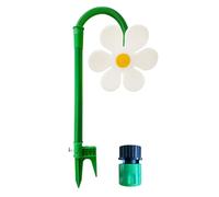 Crazy Daisy Sprinkler, Crazy Dancing Daisy Sprinkler with Stake, 360° Rotating Flower Water Spray, Garden Irrigation Tool, for Gardens, Lawns, Manors (White)