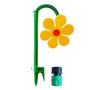 Crazy Daisy Sprinkler, Crazy Dancing Daisy Sprinkler with Stake, 360° Rotating Flower Water Spray, Garden Irrigation Tool, for Gardens, Lawns, Manors (Yellow)