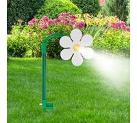 Crazy Daisy Sprinkler Crazy Funny Sun Flower,Dancing Daisy Lawn Sprinkler, for Yard Watering Dogs Kids Playing, Garden Irrigation (White)