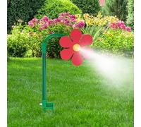 Crazy Daisy Sprinkler Crazy Funny Sun Flower,Dancing Daisy Lawn Sprinkler, for Yard Watering Dogs Kids Playing, Garden Irrigation (Red)