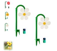 Crazy Daisy Sprinkler,Funny Garden Sprinkler, Dancing Daisy Sprinkler,Dancing Flower Water Irrigation System,Garden Irrigation Tool for Yard Watering (2pcs,white)