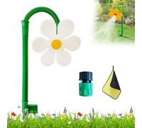 Crazy Daisy Sprinkler, Irrigatore a Forma di Fiore per Bambini, Irrigatore a Forma di Margherita Danzante con Rotazione a 360° Strumento Multiuso per l'irrigazione del Giardino (White)