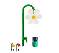 Crazy Daisy Sprinkler, Rotating Dancing Flower Water Sprinkler: Fun Irrigation Tool for Yard Watering Kids & Pets Playing, Durable Plastic Base with Vibrant Design (white)