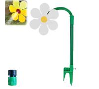Crazy Daisy Water Sprinkler, Crazy Daisy Sprinkler, Fun Daisys Sprinklers, 360° Rotating Dancing Flower Water Sprinklers for Lawn & Garden, Durable Plastic Base, Measures 41" Long (White)