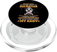 Crazy Dalmatian Mom Funny Dog Mom Puppy Lover PopSockets PopGrip per MagSafe