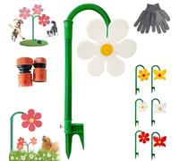 Crazy Dancing Daisy Sprinkler, 360° Rotating Dancing Flower Water Sprinkler, Funny Garden Water Sprinklers with 1/2'' Adapter, Durable Plastic Base with Vibrant Design, for Lawn & Garden (B-1)