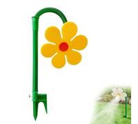 Crazy Dancing Daisy Sprinkler with Stake, Funny Sun Flower Dancing Daisy Lawn Sprinkler, 360° Rotating Flower Water Spray for Yard Watering Pets Play (Yellow,No connector)