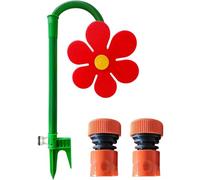 Crazy Dancing - Irrigatore a margherita, girevole a 360°, divertente irrigatore per prato e fiori, strumento di irrigazione da giardino per bambini all'aperto e divertimento in giardino (rosso)