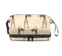 Crazy Dancing - Trousse per cosmetici a doppio strato, per donne e ragazze, trousse da viaggio per trucchi, pratica borsa organizer con scomparto per pennelli, Multi, 27x15x14 cm/10.6x5.9x5.5 in,