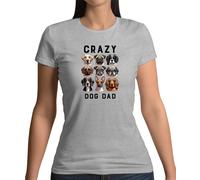 Crazy Dog Dad - Maglietta Donna - Cani Animale Amore Labrador Padre