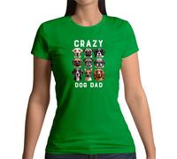 Crazy Dog Dad - Maglietta Donna - Cani Animale Amore Labrador Padre