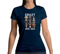Crazy Dog Dad - Maglietta Donna - Cani Animale Amore Labrador Padre