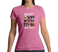 Crazy Dog Dad - Maglietta Donna - Cani Animale Amore Labrador Padre