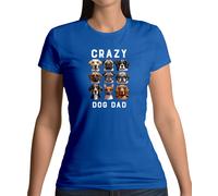 Crazy Dog Dad - Maglietta Donna - Cani Animale Amore Labrador Padre
