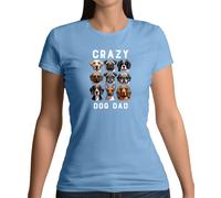 Crazy Dog Dad - Maglietta Donna - Cani Animale Amore Labrador Padre