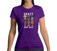 Crazy Dog Dad - Maglietta Donna - Cani Animale Amore Labrador Padre