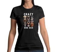 Crazy Dog Dad - Maglietta Donna - Cani Animale Amore Labrador Padre