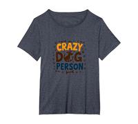 Crazy Dog Person, Zampa d'osso, Corona per Amanti degli Animali Maglietta, Donna Plus-Size, Pervinca, 4X