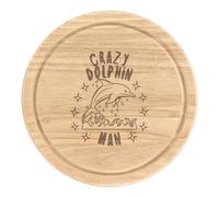 Crazy Dolphin Man Stelle Tondo Tagliere Formaggio Divertente