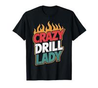 Crazy Drill Lady Flaming dal design audace Maglietta