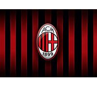 CRAZY FAMILY SHOP Tovaglietta Colazione Milan Calcio, 2 Pezzi, Rosso, 42.5 cm x 30.5, Plastica