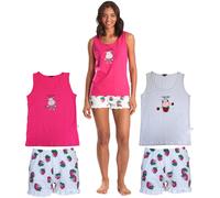 Crazy farm Pigiama Donna Spalla Larga puro cotone jersey 15908
