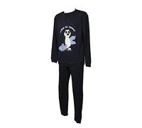 CRAZY FARM Pigiama Uomo Cotone Interlock Invernale Manica Lunga Collo Serafino Articolo 15685, 2172 Blu, M