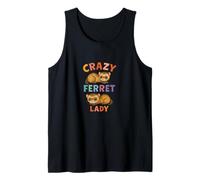 Crazy Ferret Signora Divertente Proprietario Animale Umorismo Canotta