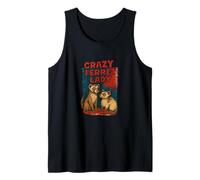 Crazy Ferret Signora Divertente Proprietario Animale Umorismo Canotta