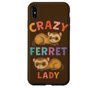 Crazy Ferret Signora Divertente Proprietario Animale Umorismo Custodia per iPhone XS Max