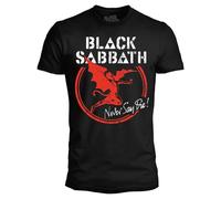 CRAZY FOR ROCK Black Sabbath T Shirt Ufficiale Never Say Die! Maglietta Unisex in Cotone. Maglia Heavy Metal. vestibilità Regular per Adulto e Ragazzo S