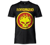 CRAZY FOR ROCK Maglia Uomo The Offspring in Cotone, T-Shirt Nera Morbida e Traspirante, Maglietta Uomo Musicale con Stampa Originale e Resistente, Unisex Adulto Ragazzo M