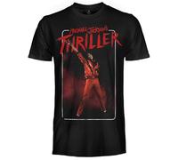 CRAZY FOR ROCK Michael Jackson T Shirt Ufficiale Thriller. Maglietta Unisex in Cotone. Maglia vestibilità Regular per Adulto e Ragazzo XL
