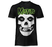 CRAZY FOR ROCK Misfits T Shirt Classic Skull. Maglietta Ufficiale Unisex. Maglia Regular in Cotone. Adulto Ragazzo L