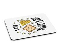 Crazy Formaggio E Crackers Lady Stars Mousepad PC Computer Divertente Cibo Lover