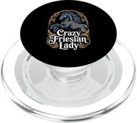 Crazy Frisian Lady - Cavallo Frisone Equitazione PopSockets PopGrip per MagSafe
