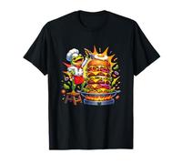 Crazy Frog Chef Stack Hamburger Food Festival Maglietta