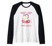 Crazy Goat Lady I Decorare Il Mio Giardino con Capre Maglia con Maniche Raglan