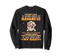Crazy Havanese Mom Funny Dog Mom Puppy Lover Felpa