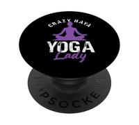 Crazy Haya Yoga Lady Design PopSockets PopGrip Adesivo