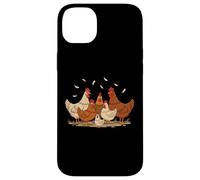 Crazy Hen Family Funny Chicken Retro Vintage Art Custodia per iPhone 14 Plus
