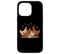 Crazy Hen Family Funny Chicken Retro Vintage Art Custodia per iPhone 14 Pro Max