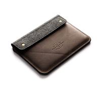 Crazy Horse Craft, Custodia in pelle per iPad Pro 13, legno marrone, custodia per tablet, pellicola proteggi schermo, tasca per matita, borsa vintage, cover