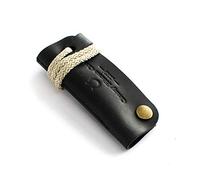 Crazy Horse Craft, Portachiavi in pelle, nero carbonio, vintage, portachiavi organizer, Nero carbonio., 10 cm x 4,5 cm (3.94" x 1.77")