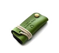 Crazy Horse Craft, Portachiavi in pelle, verde alpino, vintage, portachiavi organizer, Verde alpino., 10 cm x 4,5 cm (3.94" x 1.77")