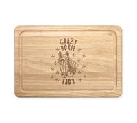 Crazy Horse Donna Stars Rettangolare Tagliere di Legno - Divertente Pony Animale