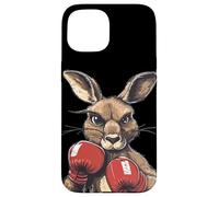 Crazy Kangaroo con guantoni da boxe per un pugno selvaggio Custodia per iPhone 15