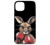 Crazy Kangaroo con guantoni da boxe per un pugno selvaggio Custodia per iPhone 15 Plus
