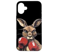 Crazy Kangaroo con guantoni da boxe per un pugno selvaggio Custodia per iPhone 16 Plus