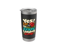 Crazy Ladybug Lady Gardener Insetto Umorismo Bicchiere termico in acciaio inox doppia parete